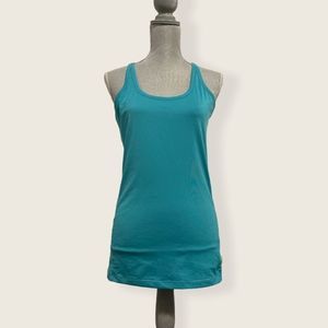 Pure Lime Blue Strappy Racerback Tank Top L